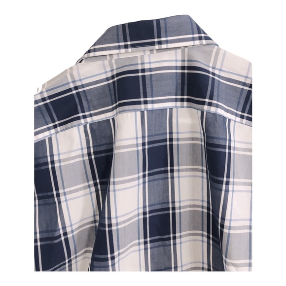 Thomas Dean collection blue striped classic contemporary button down shirt sz M - Picture 7 of 11